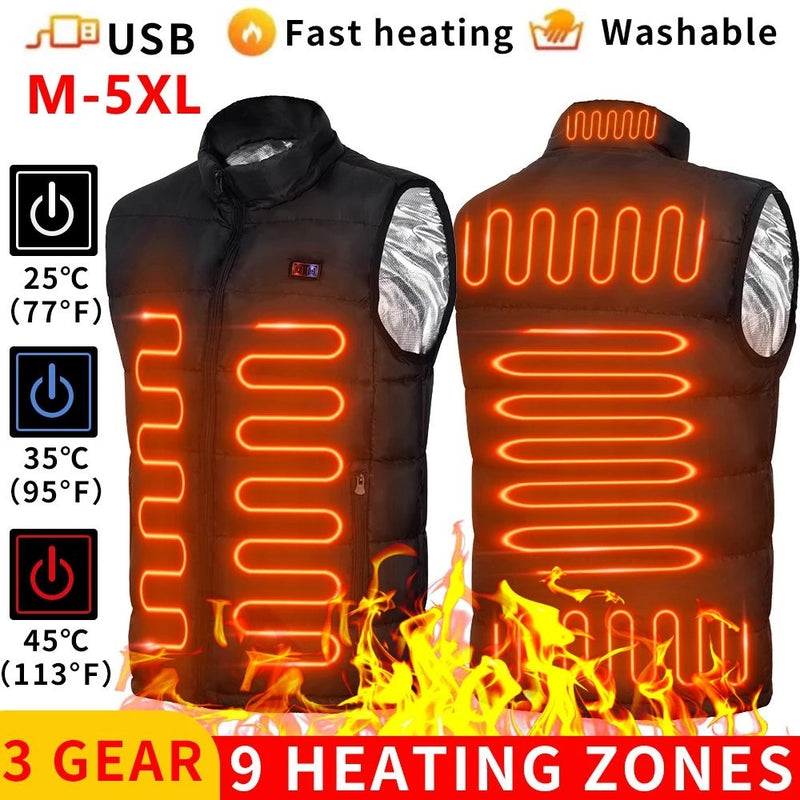 USB Heated Vest with Stand Collar