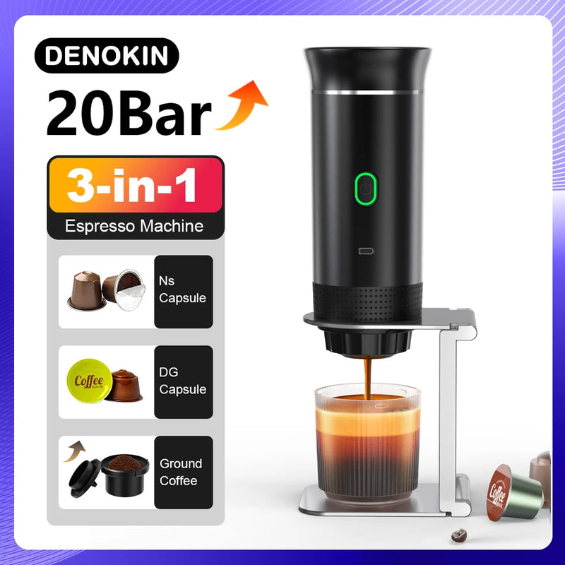 3-in-1 Wireless Portable Espresso Coffee Maker