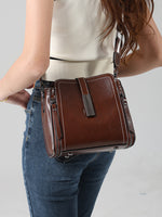 Genuine Leather Vintage Crossbody Bucket Bag