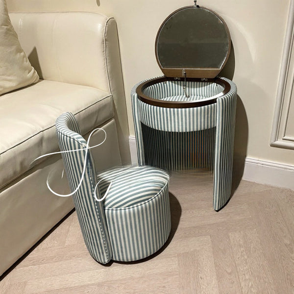 Italian Minimalist Dressing Table with Stool