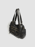 Vintage PU Leather Multi-Zipper Motorcycle Bag