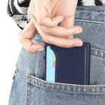 TOYFID Wallet With PU Leather Cover,Aluminum Alloy Pop Up Wallet Holder Card