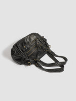 Vintage PU Leather Multi-Zipper Motorcycle Bag