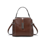 Genuine Leather Vintage Crossbody Bucket Bag