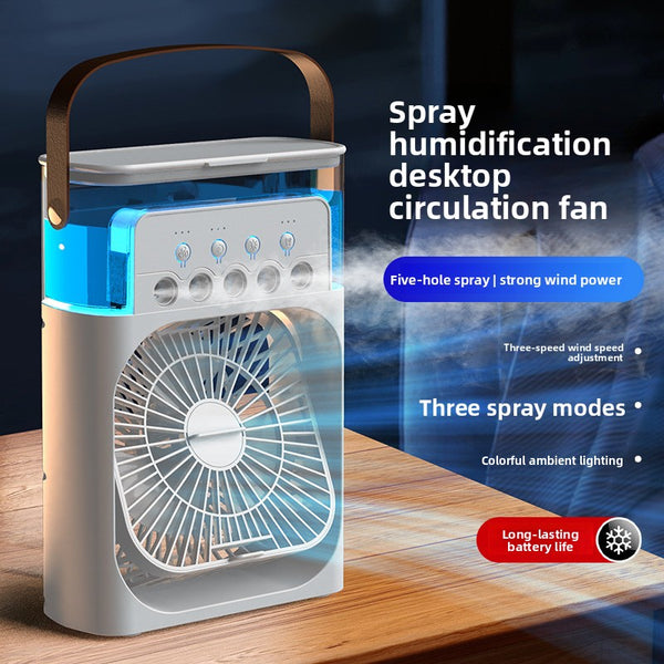 USB Desk Fan with Mist Humidifier