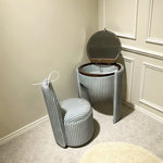Italian Minimalist Dressing Table with Stool