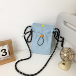 Minimalist Nylon Drawstring Crossbody Bag