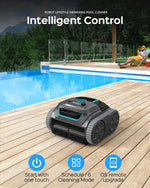 Cordless Robotic Swimming Pool Cleaner with App Control