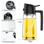 2-in-1 Kitchen Oil Spray Bottle & Brush