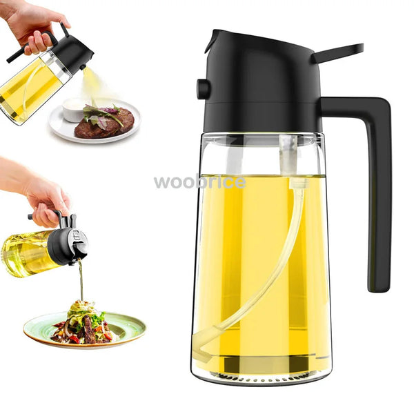 2-in-1 Kitchen Oil Spray Bottle & Brush