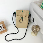 Minimalist Nylon Drawstring Crossbody Bag